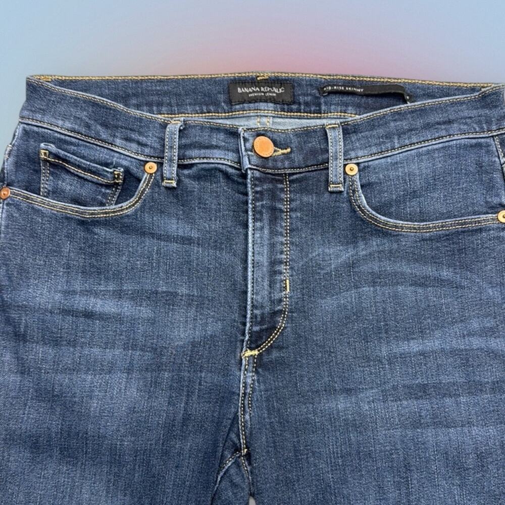 BANANA REPUBLIC Women's 28 MID RISE SKINNY Blue Jeans